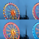 Berliner Fernsehturm und Riesenrad, Berlin TV tower and ferris wheel
